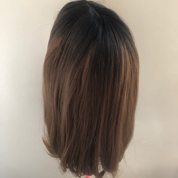 Dark Root Brown Hair With Bangs - Picture 7 of 8